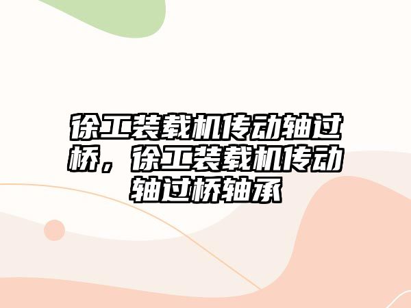 徐工裝載機(jī)傳動(dòng)軸過(guò)橋，徐工裝載機(jī)傳動(dòng)軸過(guò)橋軸承