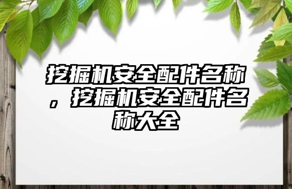 挖掘機(jī)安全配件名稱，挖掘機(jī)安全配件名稱大全