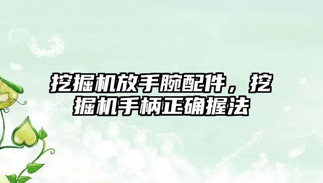 挖掘機(jī)放手腕配件，挖掘機(jī)手柄正確握法