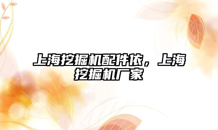 上海挖掘機(jī)配件依，上海挖掘機(jī)廠家
