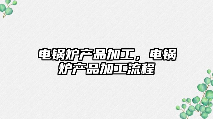 電鍋爐產(chǎn)品加工，電鍋爐產(chǎn)品加工流程