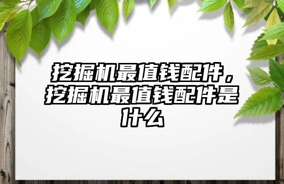 挖掘機(jī)最值錢配件，挖掘機(jī)最值錢配件是什么