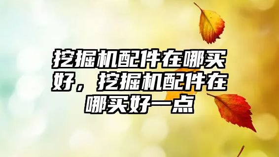 挖掘機(jī)配件在哪買好，挖掘機(jī)配件在哪買好一點(diǎn)