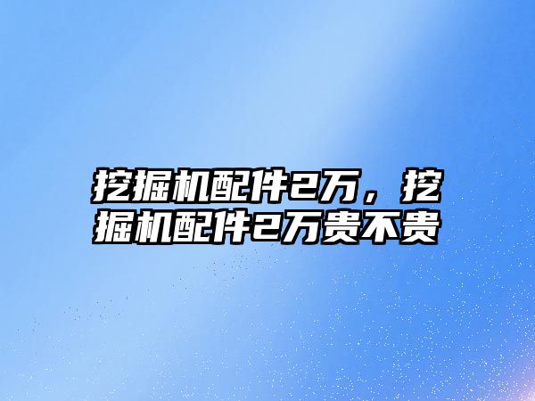 挖掘機(jī)配件2萬，挖掘機(jī)配件2萬貴不貴