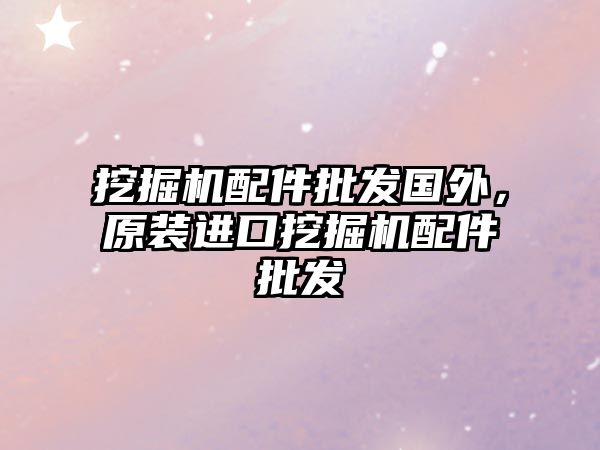 挖掘機配件批發(fā)國外，原裝進口挖掘機配件批發(fā)