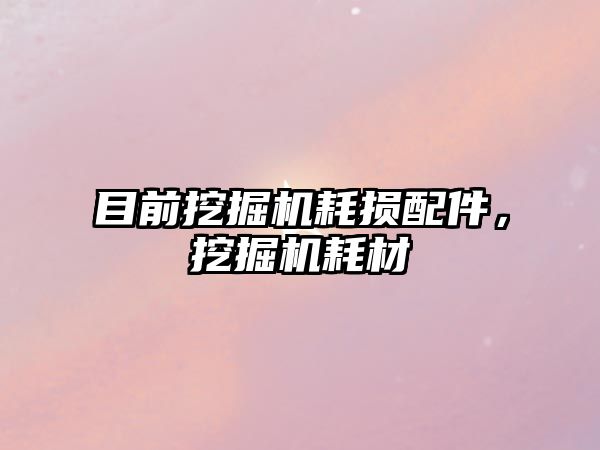 目前挖掘機耗損配件，挖掘機耗材