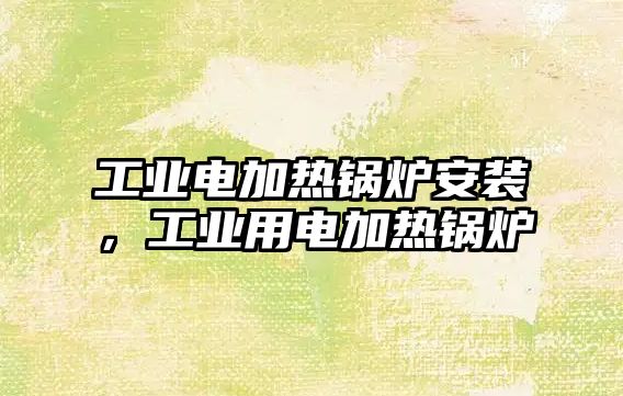 工業(yè)電加熱鍋爐安裝，工業(yè)用電加熱鍋爐
