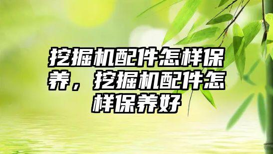 挖掘機配件怎樣保養(yǎng)，挖掘機配件怎樣保養(yǎng)好