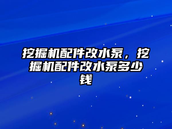 挖掘機(jī)配件改水泵，挖掘機(jī)配件改水泵多少錢(qián)