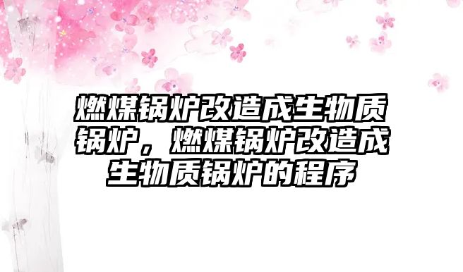 燃煤鍋爐改造成生物質(zhì)鍋爐，燃煤鍋爐改造成生物質(zhì)鍋爐的程序