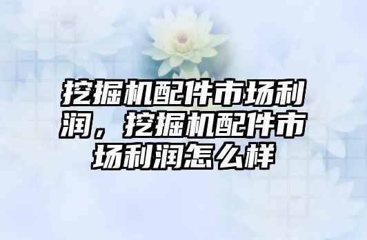 挖掘機(jī)配件市場利潤，挖掘機(jī)配件市場利潤怎么樣