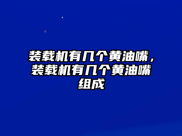 裝載機(jī)有幾個(gè)黃油嘴，裝載機(jī)有幾個(gè)黃油嘴組成