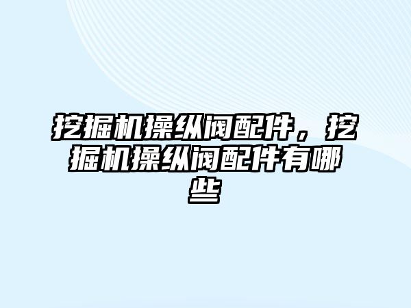 挖掘機(jī)操縱閥配件，挖掘機(jī)操縱閥配件有哪些