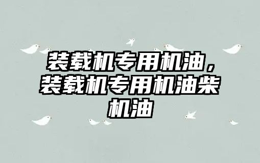 裝載機(jī)專(zhuān)用機(jī)油，裝載機(jī)專(zhuān)用機(jī)油柴機(jī)油
