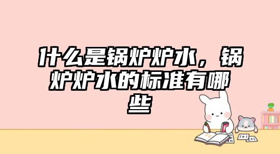 什么是鍋爐爐水，鍋爐爐水的標準有哪些