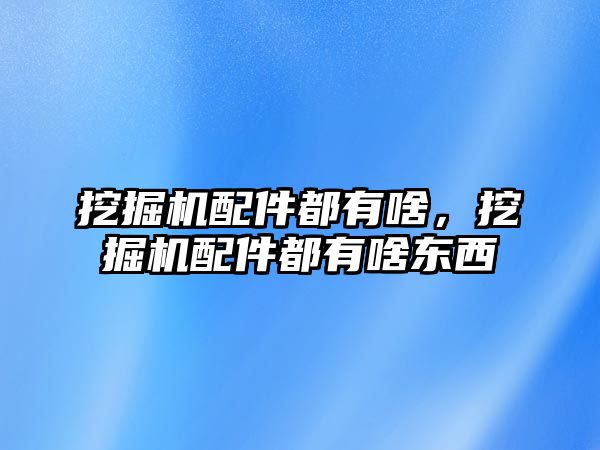 挖掘機配件都有啥，挖掘機配件都有啥東西