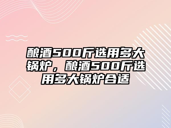 釀酒500斤選用多大鍋爐，釀酒500斤選用多大鍋爐合適