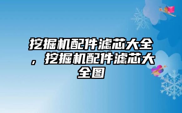 挖掘機(jī)配件濾芯大全，挖掘機(jī)配件濾芯大全圖