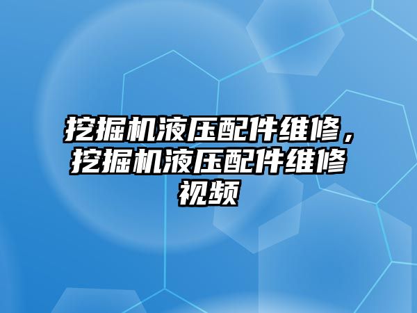 挖掘機(jī)液壓配件維修，挖掘機(jī)液壓配件維修視頻