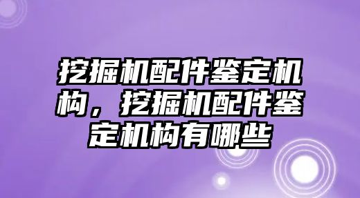 挖掘機(jī)配件鑒定機(jī)構(gòu)，挖掘機(jī)配件鑒定機(jī)構(gòu)有哪些