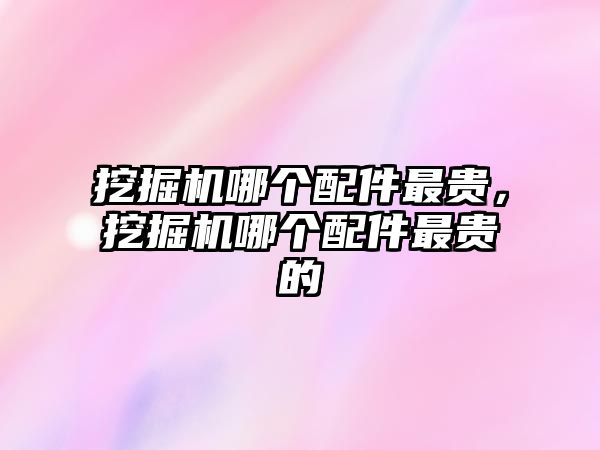 挖掘機(jī)哪個(gè)配件最貴，挖掘機(jī)哪個(gè)配件最貴的