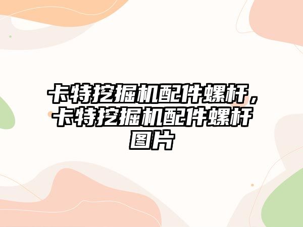 卡特挖掘機(jī)配件螺桿，卡特挖掘機(jī)配件螺桿圖片