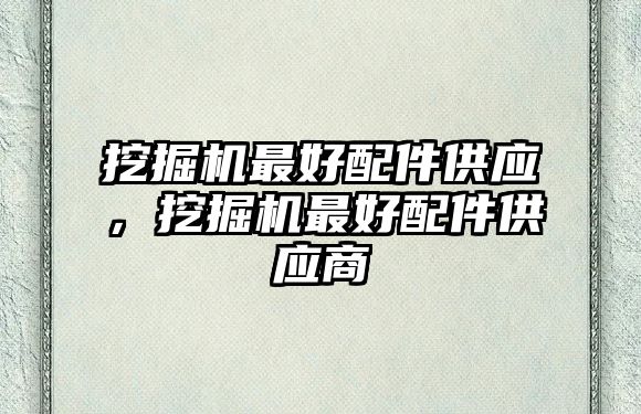 挖掘機最好配件供應(yīng)，挖掘機最好配件供應(yīng)商