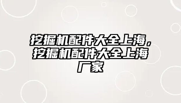 挖掘機(jī)配件大全上海，挖掘機(jī)配件大全上海廠家