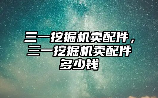 三一挖掘機(jī)賣配件，三一挖掘機(jī)賣配件多少錢(qián)