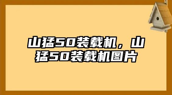 山猛50裝載機(jī)，山猛50裝載機(jī)圖片