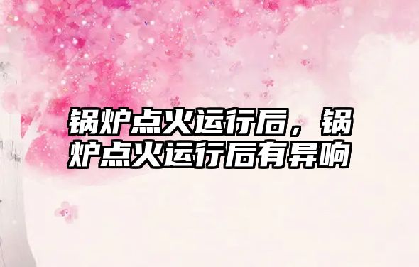 鍋爐點(diǎn)火運(yùn)行后，鍋爐點(diǎn)火運(yùn)行后有異響