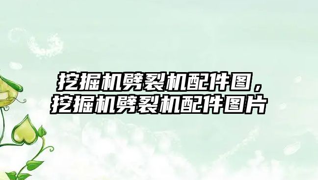 挖掘機(jī)劈裂機(jī)配件圖，挖掘機(jī)劈裂機(jī)配件圖片