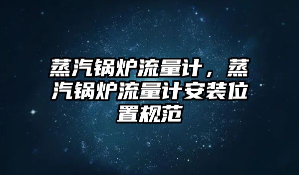 蒸汽鍋爐流量計(jì)，蒸汽鍋爐流量計(jì)安裝位置規(guī)范