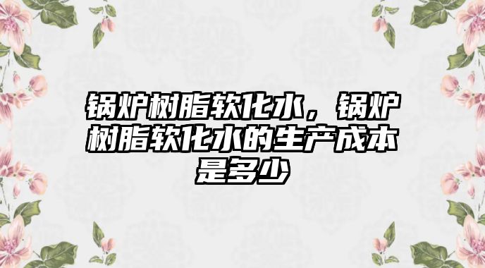 鍋爐樹(shù)脂軟化水，鍋爐樹(shù)脂軟化水的生產(chǎn)成本是多少