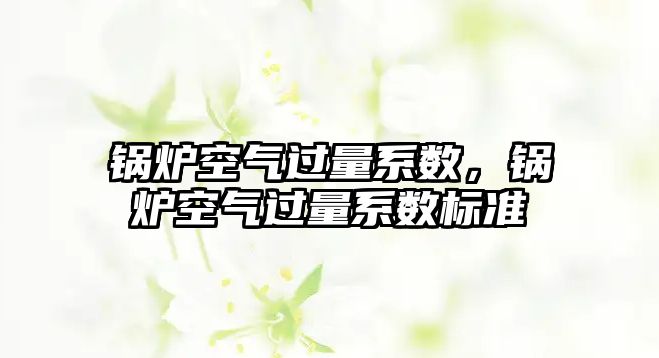 鍋爐空氣過量系數(shù)，鍋爐空氣過量系數(shù)標(biāo)準(zhǔn)