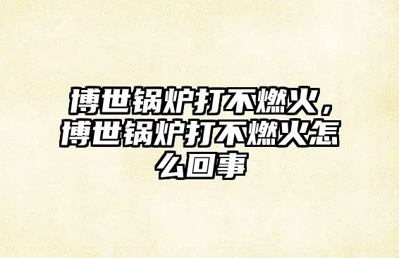 博世鍋爐打不燃火，博世鍋爐打不燃火怎么回事