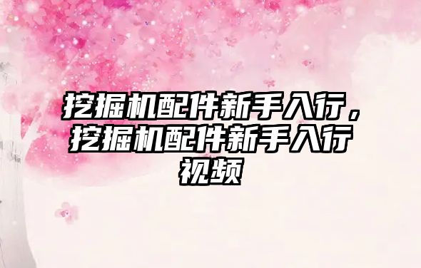 挖掘機(jī)配件新手入行，挖掘機(jī)配件新手入行視頻