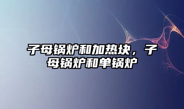 子母鍋爐和加熱塊，子母鍋爐和單鍋爐