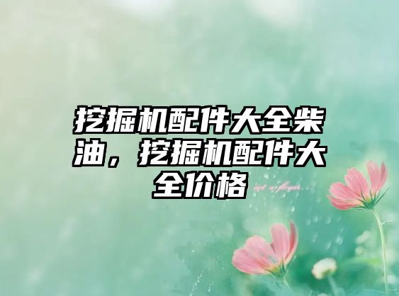 挖掘機配件大全柴油，挖掘機配件大全價格