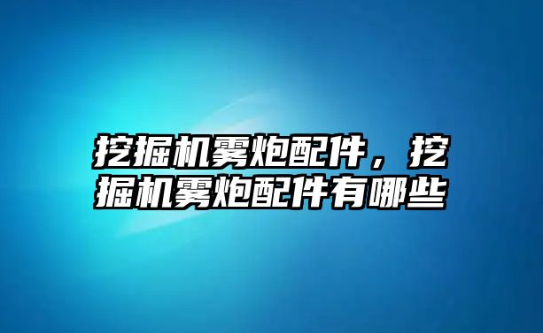 挖掘機(jī)霧炮配件，挖掘機(jī)霧炮配件有哪些