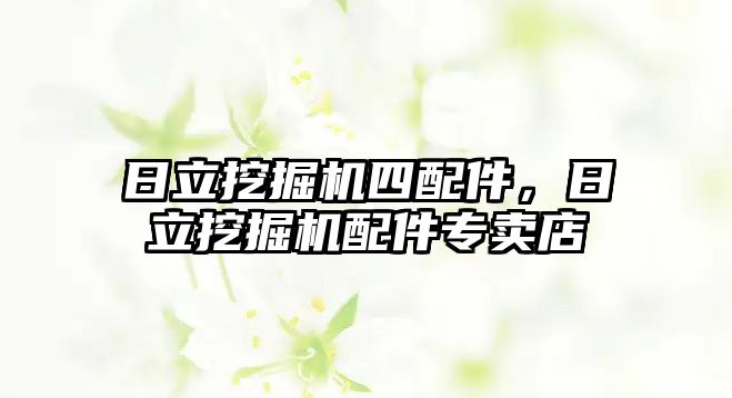 日立挖掘機四配件，日立挖掘機配件專賣店