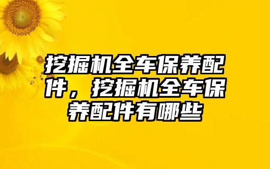 挖掘機全車保養(yǎng)配件，挖掘機全車保養(yǎng)配件有哪些
