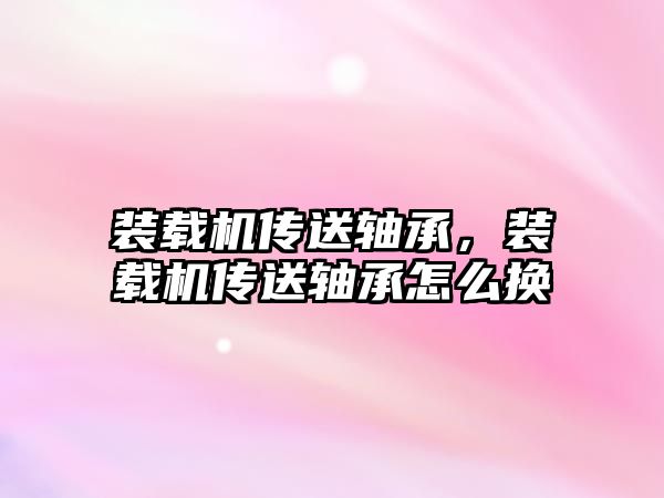 裝載機傳送軸承，裝載機傳送軸承怎么換