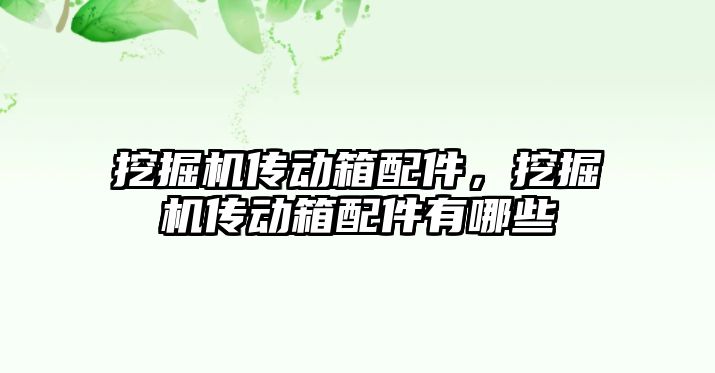 挖掘機(jī)傳動(dòng)箱配件，挖掘機(jī)傳動(dòng)箱配件有哪些