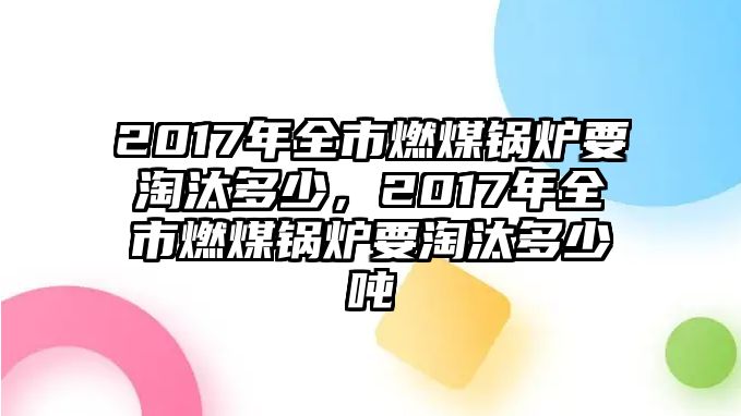2017年全市燃煤鍋爐要淘汰多少，2017年全市燃煤鍋爐要淘汰多少噸