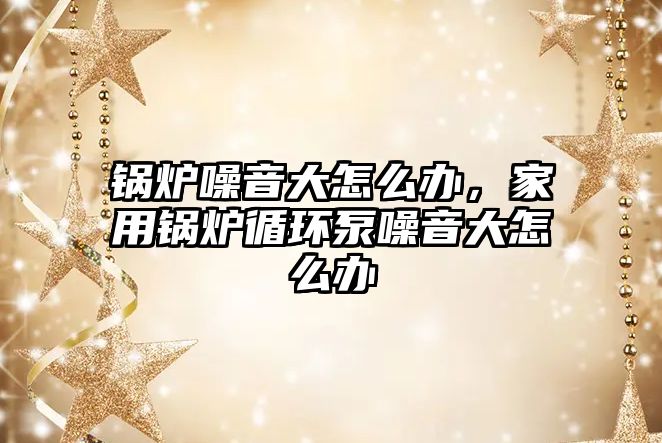 鍋爐噪音大怎么辦，家用鍋爐循環(huán)泵噪音大怎么辦