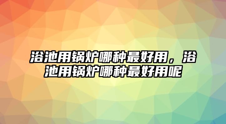 浴池用鍋爐哪種最好用，浴池用鍋爐哪種最好用呢