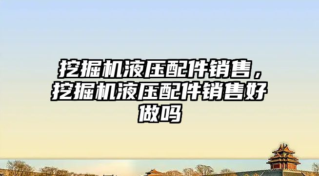 挖掘機(jī)液壓配件銷售，挖掘機(jī)液壓配件銷售好做嗎