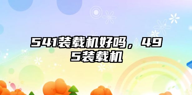 541裝載機(jī)好嗎，495裝載機(jī)