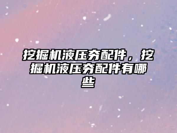 挖掘機(jī)液壓夯配件，挖掘機(jī)液壓夯配件有哪些